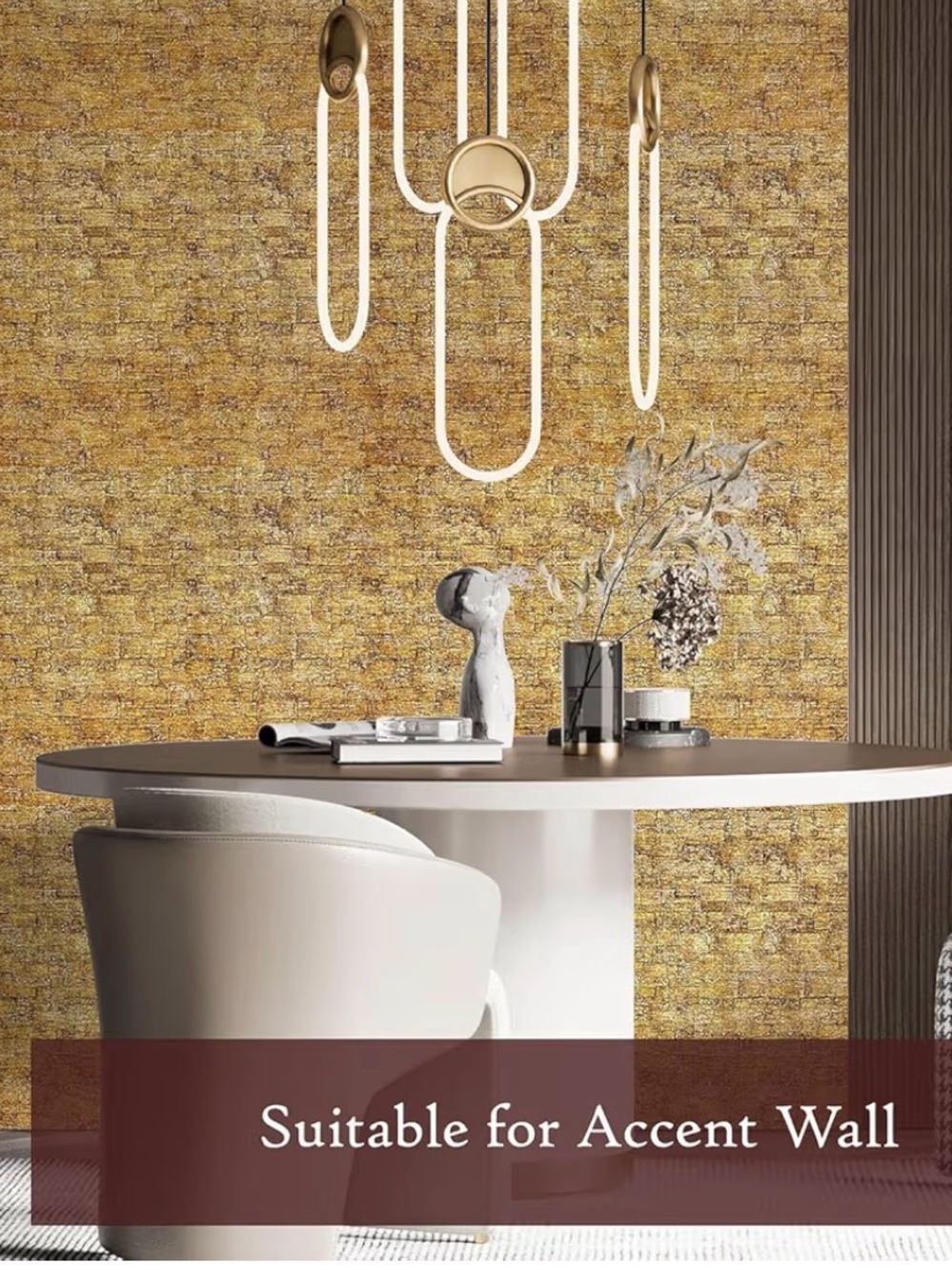 Tempaper Distressed Gold Leaf Removable Wallpaper Roll - Selling 2 rolls
